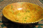 Grand plat, terre vernissée